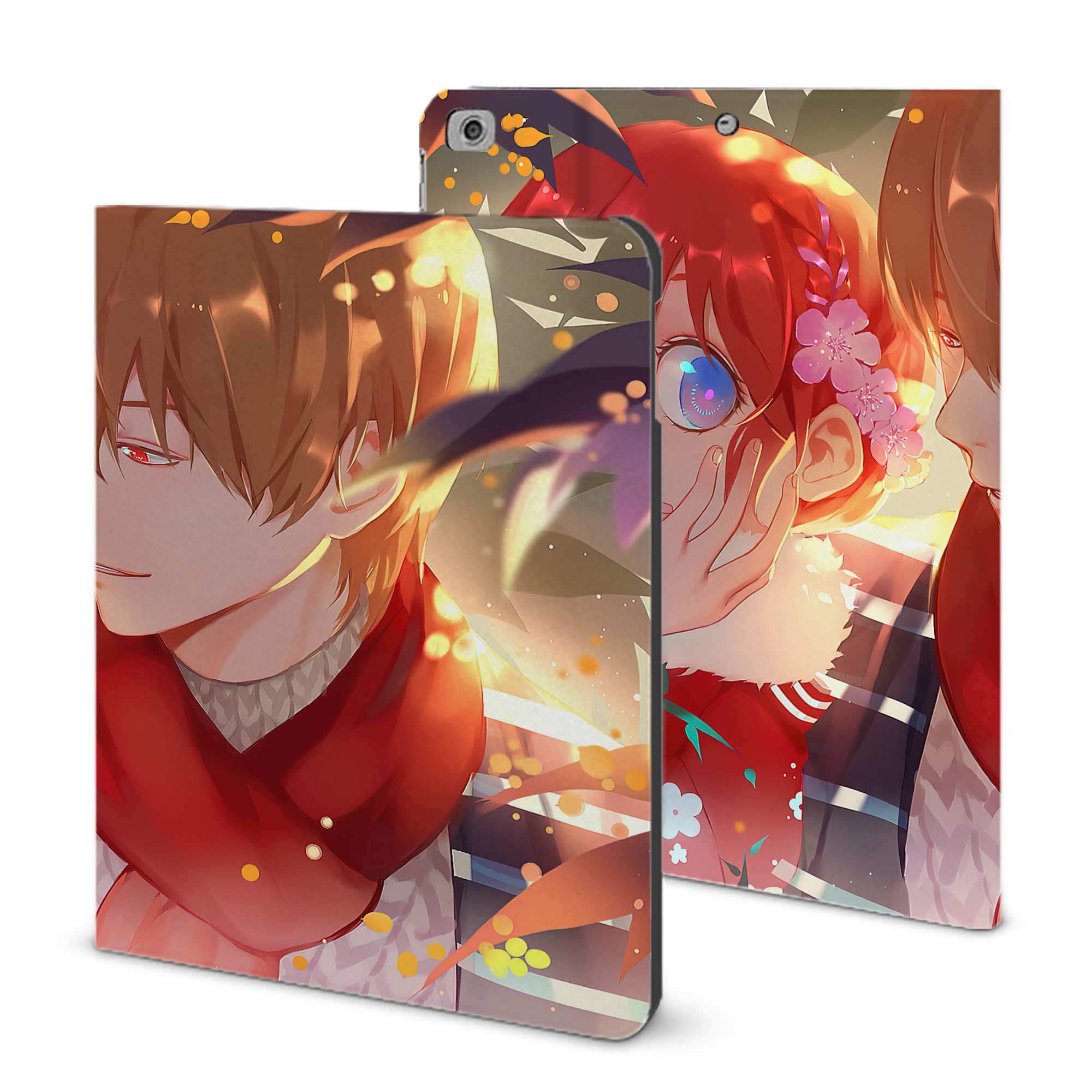 ぎんたま 坂田銀時（さかたぎんとき） 神楽 志村新八（しむら しんぱち） GINTAMA Sakata Gintoki Kagura Shimura Shinpachi IPad ケース ブック型 PUレザー TPU 耐衝撃 軽量 薄型 ペン収納なし 全面保護 IPad 各モデル対応
